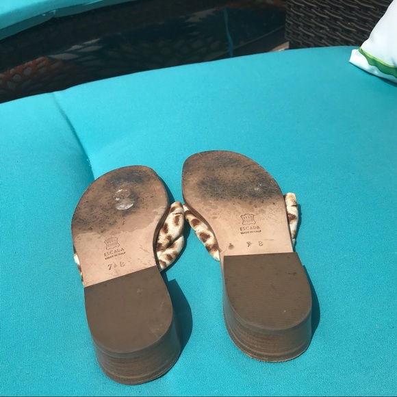 ESCADA designer Leopard print Sandals - Picture 6 of 8